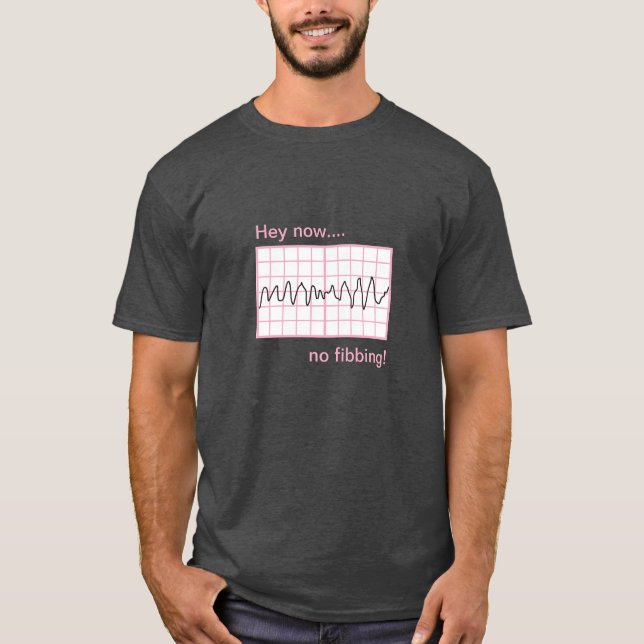 Camiseta No Fijar Vfib Cardiología Humorística (Anverso)