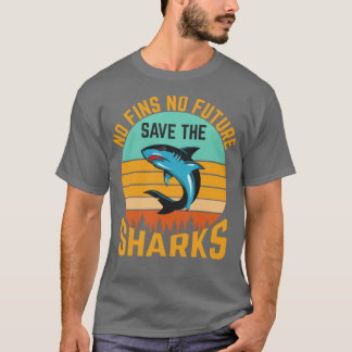 Camiseta No Fins Future Save Sharks Ocean Biologist Wildlif