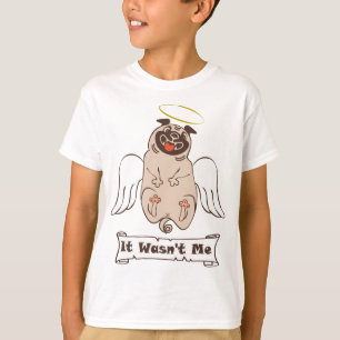 Camiseta No fui yo angel pug cita graciosa T-Shirt