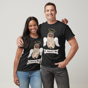 Camiseta No fui yo angel pug cita graciosa T-Shirt