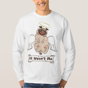 Camiseta No fui yo angel pug cita graciosa T-Shirt