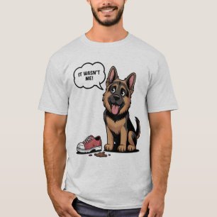 Camiseta No Fui Yo Cachorro Divertido Pastor Alemán Destruy