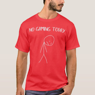 Camiseta No Gamingoday triste Stickman divertido video juga