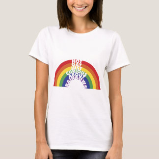 Camiseta No gay - apenas curioso sobre los arco iris