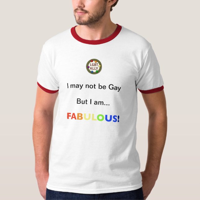 Camiseta No gay, apenas FABULOSO (aliado del lgbt) (Anverso)
