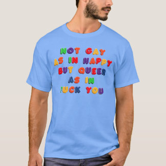 Camiseta No gay como feliz en imanes de nevera divertidos