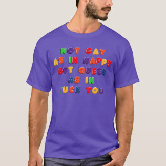 Camiseta No gay como feliz en imanes de nevera divertidos