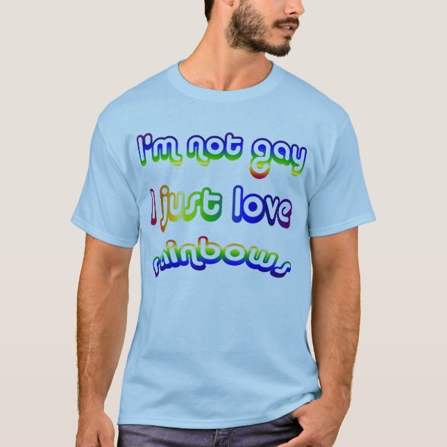 Camiseta no gay sino del amor de los arco iris (Anverso)