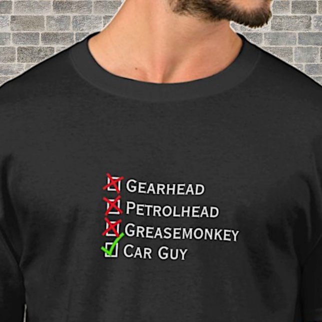 Camiseta No Gearhead Petrolhead Greasemonkey Tick Car Guy (Subido por el creador)