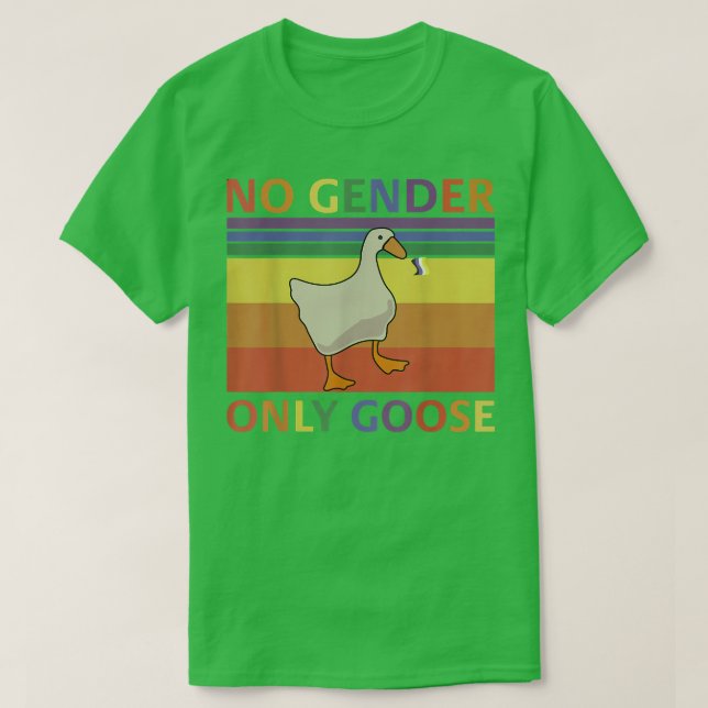 Camiseta No Gender Only Goose Duck Non Binary Rainbow Flag  (Diseño del anverso)