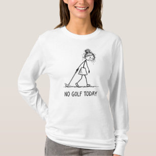 Camiseta No Golf Hoy Chica Triste Divertida Figura de Palit