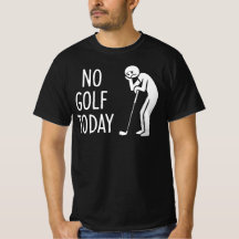 No Golf Hoy Figura Triste del Golfista Stickman