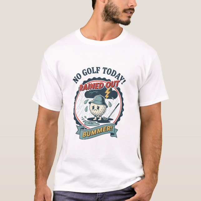 Camiseta No Golf Today | Funny Vintage Cartoon Golfer (Anverso)