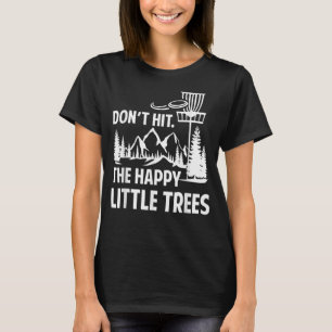 Camiseta No golpees el disco de golf feliz de los pequeños