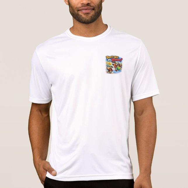 Camiseta ¡No golpees mi salchicha! (Anverso)