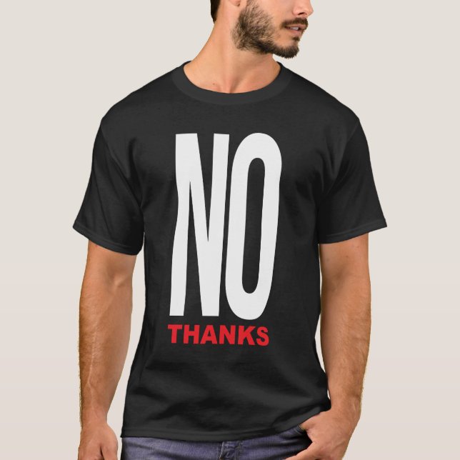 Camiseta No gracias negro (Anverso)