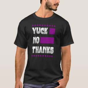 Camiseta No Gracias Símbolo De Ace Gracioso Aest De Orgullo