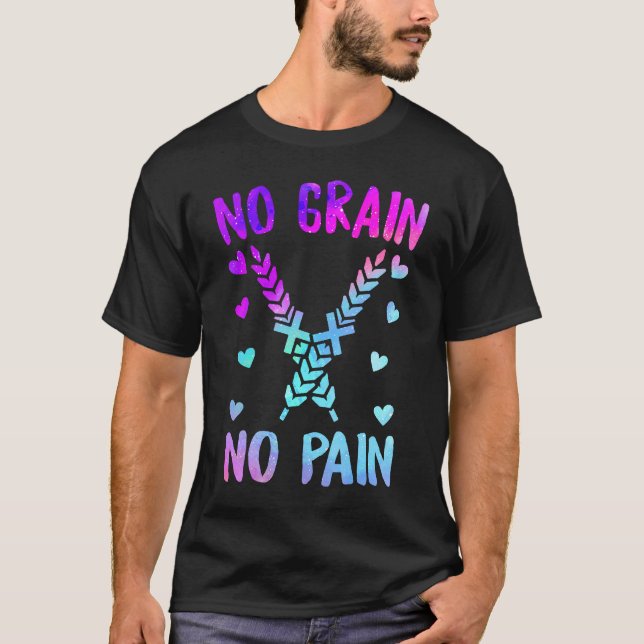 Camiseta No Grano No Dolor Enfermedad Celiásica Conciencia  (Anverso)