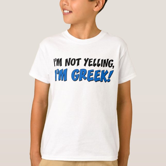 Camiseta No gritando soy griego (Anverso)