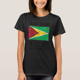 Camiseta No gritando soy la raíz guyanesa de Guyana
