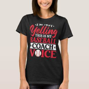 Camiseta No grito, esta es mi voz de entrenador de béisbol 
