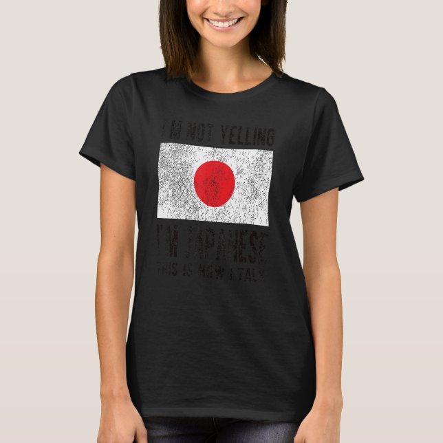 Camiseta No grito, soy japonesa bandera japonesa raíces jap (Anverso)