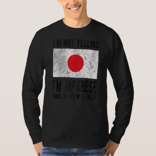 Camiseta No grito, soy japonesa bandera japonesa raíces jap