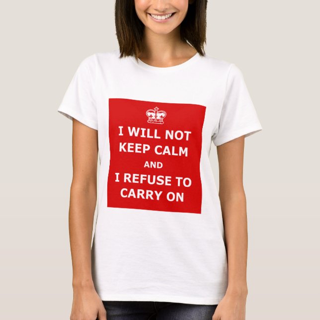 Camiseta No guardaré calma (Anverso)
