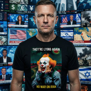 Camiseta No Guerra Contra Irán Anti Neocon Noticias Falsas