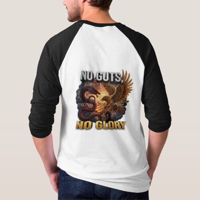 Camiseta No Guts, No Glory: Motivational & Success Mindset (Reverso)