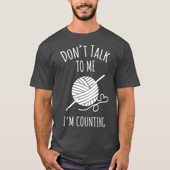 Camiseta No hablemos de contar Crochet TShirt Crocheting (Anverso)