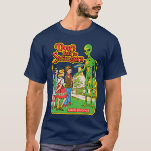 Camiseta No hables con extraños Alien OVNI Retro Divertido