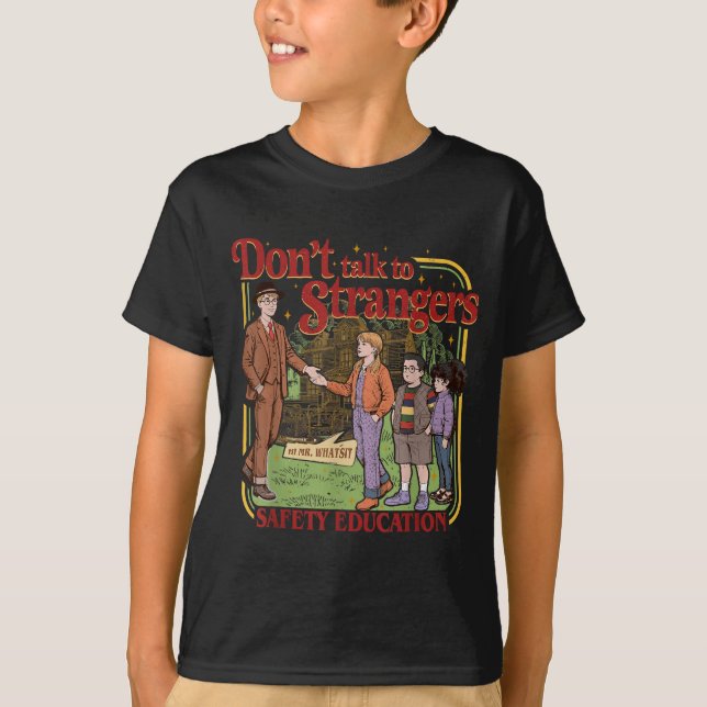 Camiseta No hables con extraños divertido Sr. Quésito _  (Anverso)