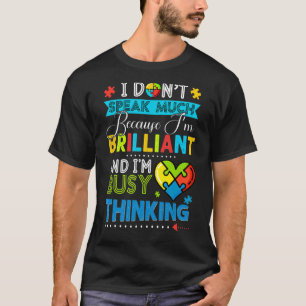 Camiseta No hablo de chicos con mucha brillantez de autismo