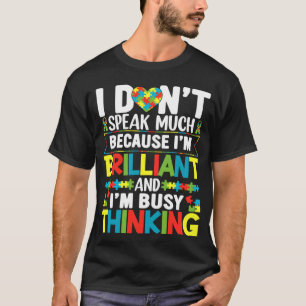 Camiseta No hablo de chicos con mucha brillantez de autismo