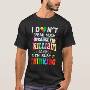 Camiseta No Hablo Mucho Autismo Brillante Chicos Autistas G