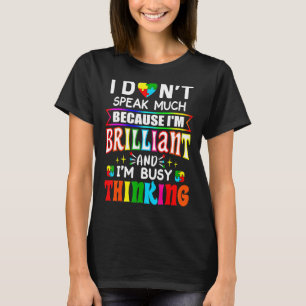 Camiseta No Hablo Mucho Autismo Brillante Chicos Autistas G