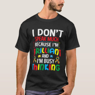 Camiseta No Hablo Mucho Autismo Brillante Chicos Autistas G