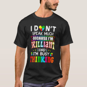 Camiseta No Hablo Mucho Autismo Brillante Chicos Autistas G