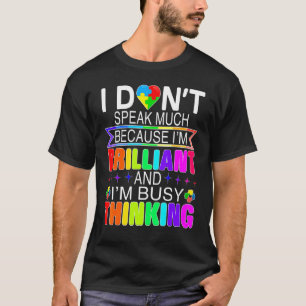Camiseta No Hablo Mucho Autismo Brillante Hombres Autistas