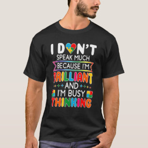 Camiseta No Hablo Mucho Autismo Brillante Hombres Autistas