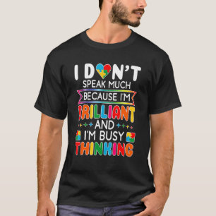 Camiseta No Hablo Mucho Autismo Brillante Hombres Autistas