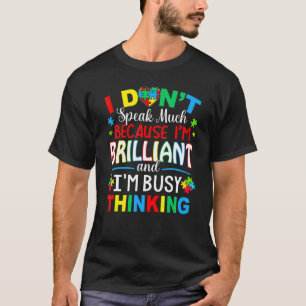 Camiseta No Hablo Mucho Autismo Brillante Niños Autistas G
