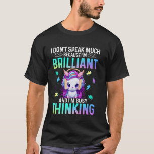 Camiseta No Hablo Mucho Brillante Autismo Autista Lindo U