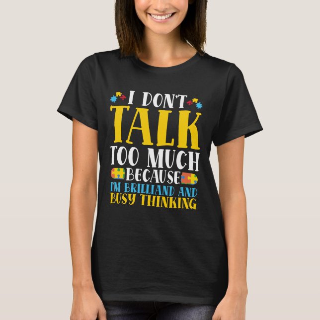 Camiseta No hablo mucho del rompecabezas de la cinta de opc (Anverso)
