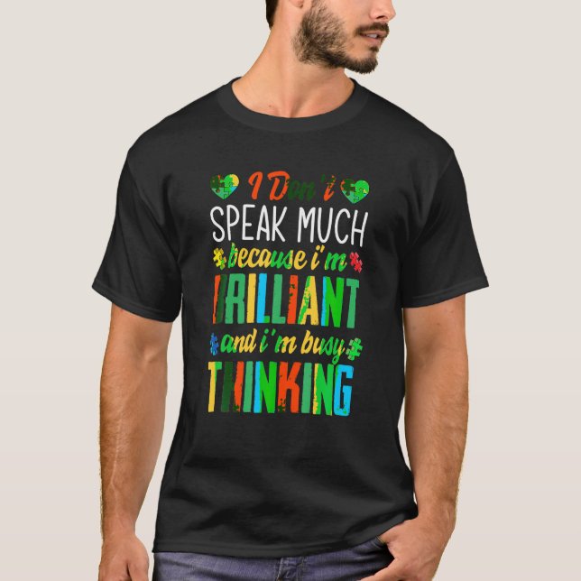 Camiseta No hablo mucho porque soy un autismo brillante aho (Anverso)