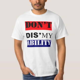 Camiseta No hace la capacidad de DIS'MY Rojo-Blanco-Azul