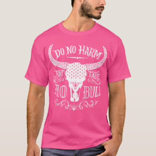 Camiseta No hacer daño no llevar cuernos toros Rodeo País V