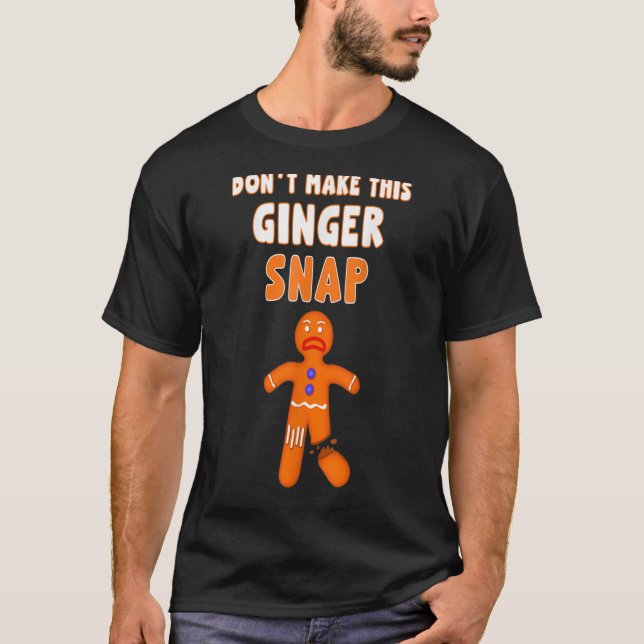 Camiseta No hagas este regalo de Ginger Snap Gingerman Redh (Anverso)