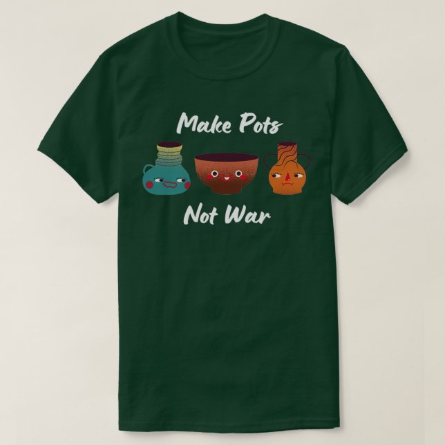 Camiseta No hagas sonrisas de arcilla de cerámica de cerámi (Diseño del anverso)